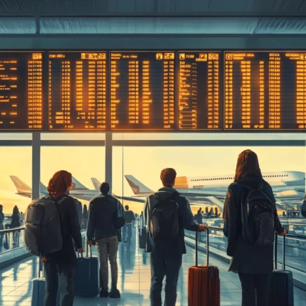 לוח טיסות בטרמינל